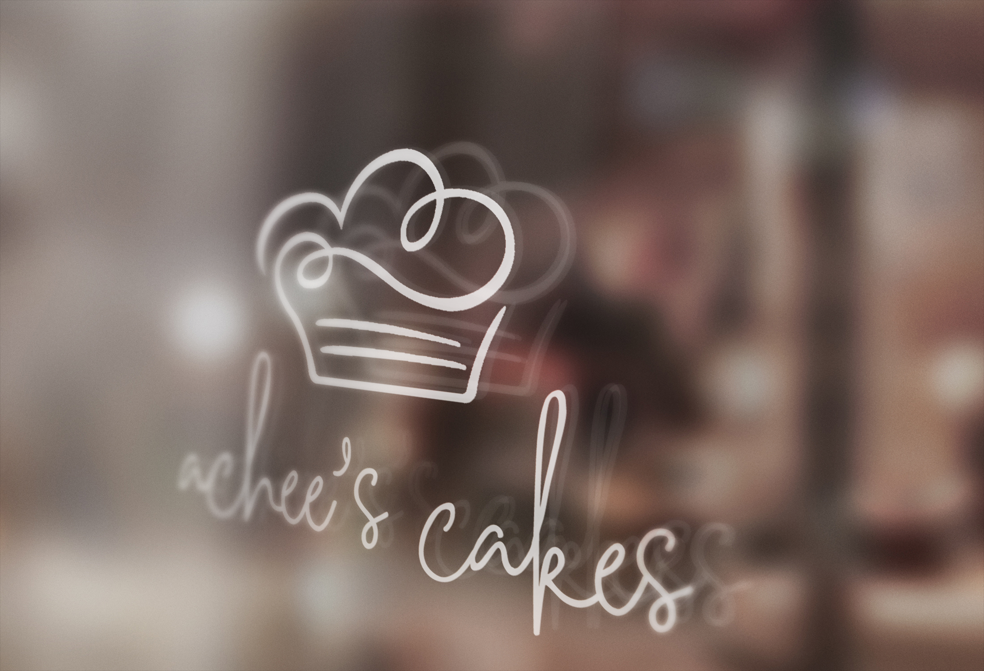 Achee's Cakes Window Signage
