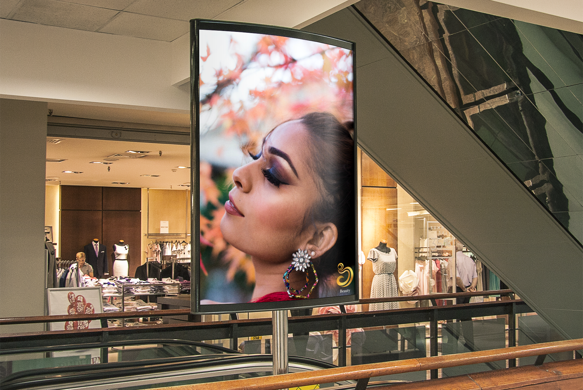 Indoor Advertising Poster MockUp